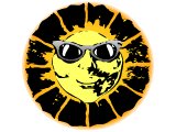 Sun with sunglasses